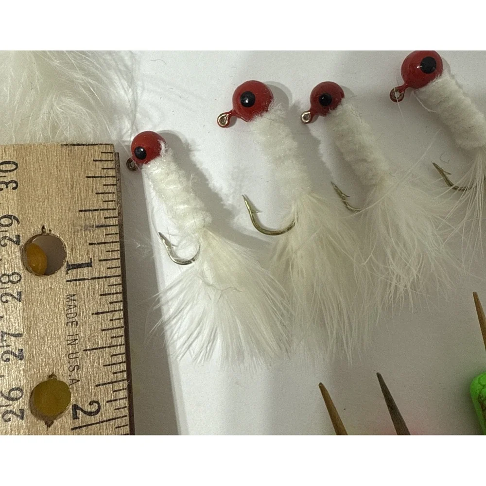 Marabou Jigs Crappie Panfish Bass Walleye Fishing Lure Mixed LOT Eagle Claw Tool